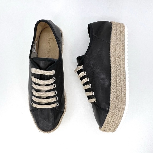 Five Worlds by Cordani Romero Espadrille Flatform Sneaker Black EU 38 = US 7.5-8 - Picture 10 of 10